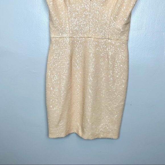 NWT Dress the Population Cream Zoe Sequined Mini L - Picture 12 of 16